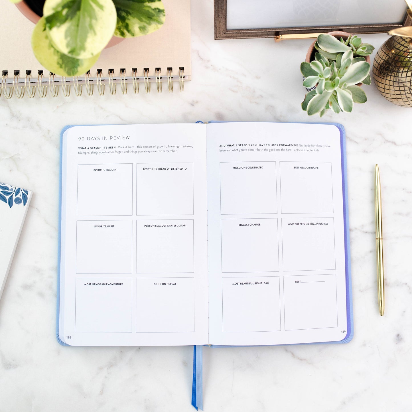 Fresh Start Daily Goal Planner® | Undated (Hydrangea Casebound)