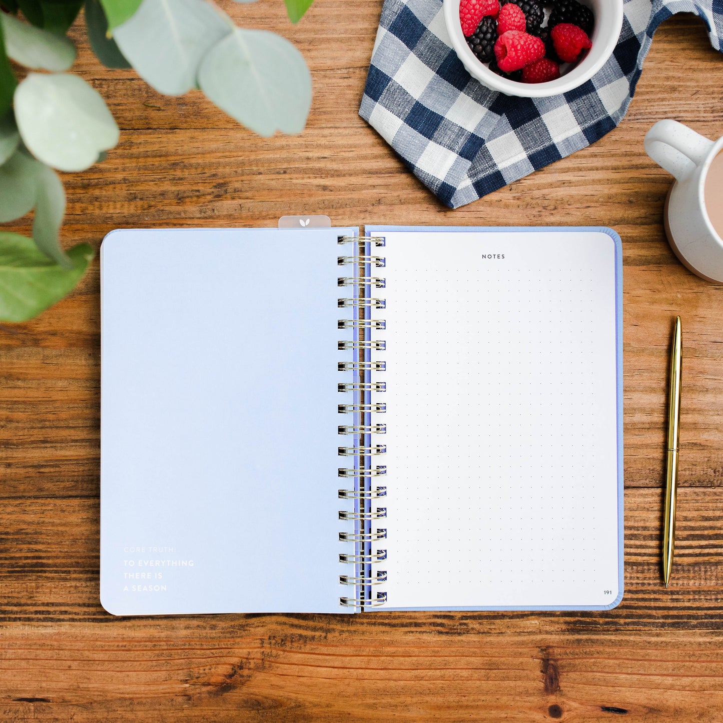 Fresh Start Daily Goal Planner® | Undated (Hydrangea Spiral)