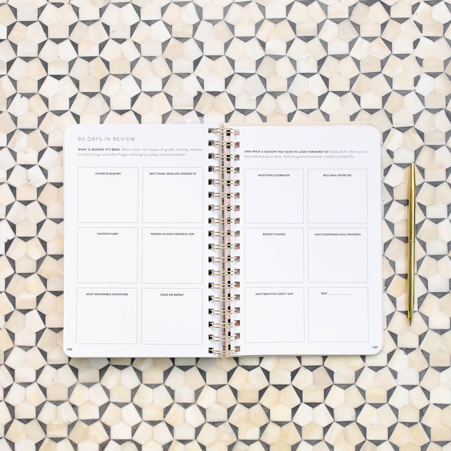 Fresh Start Daily Goal Planner® | Undated (Natural Linen Spiral)