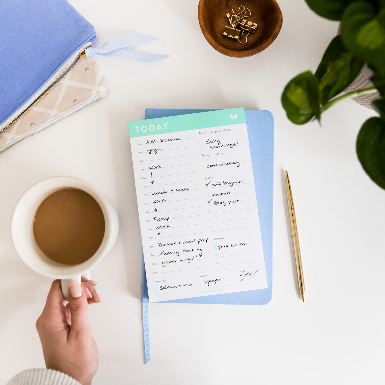 Daily Planner Notepad | Teal