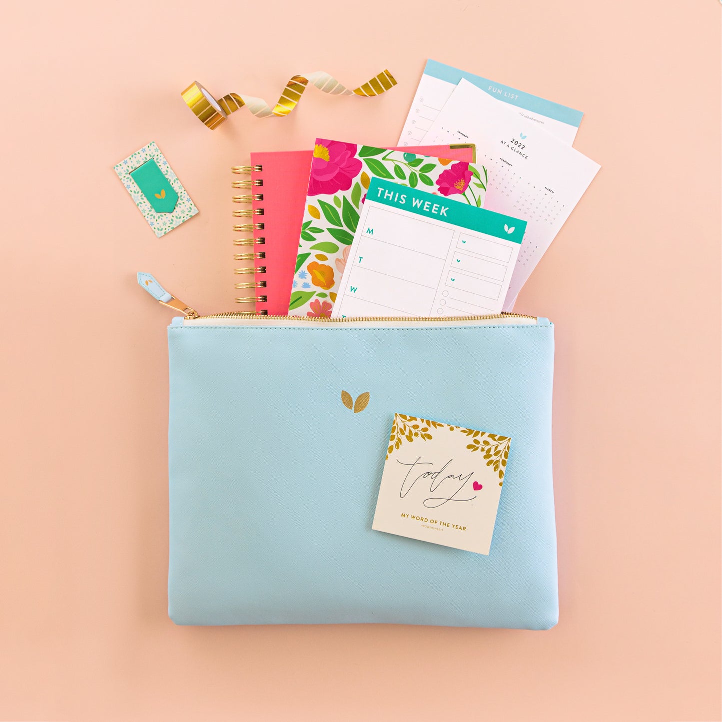 Carry All Pouch | Teal Tile