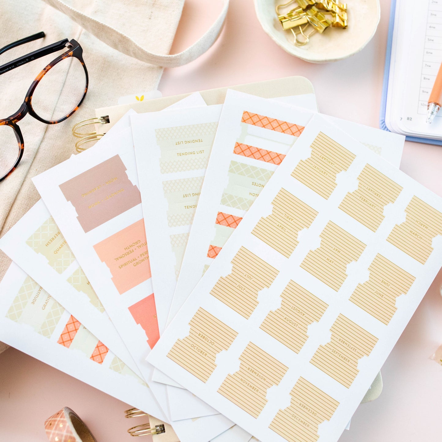 Neutral Planner Tabs Pack