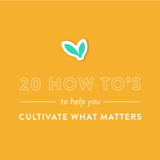 20 ‘How To’s’ to Help You Cultivate What Matters