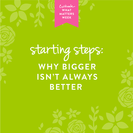 Starting Steps: Why Bigger Isn’t Always Better