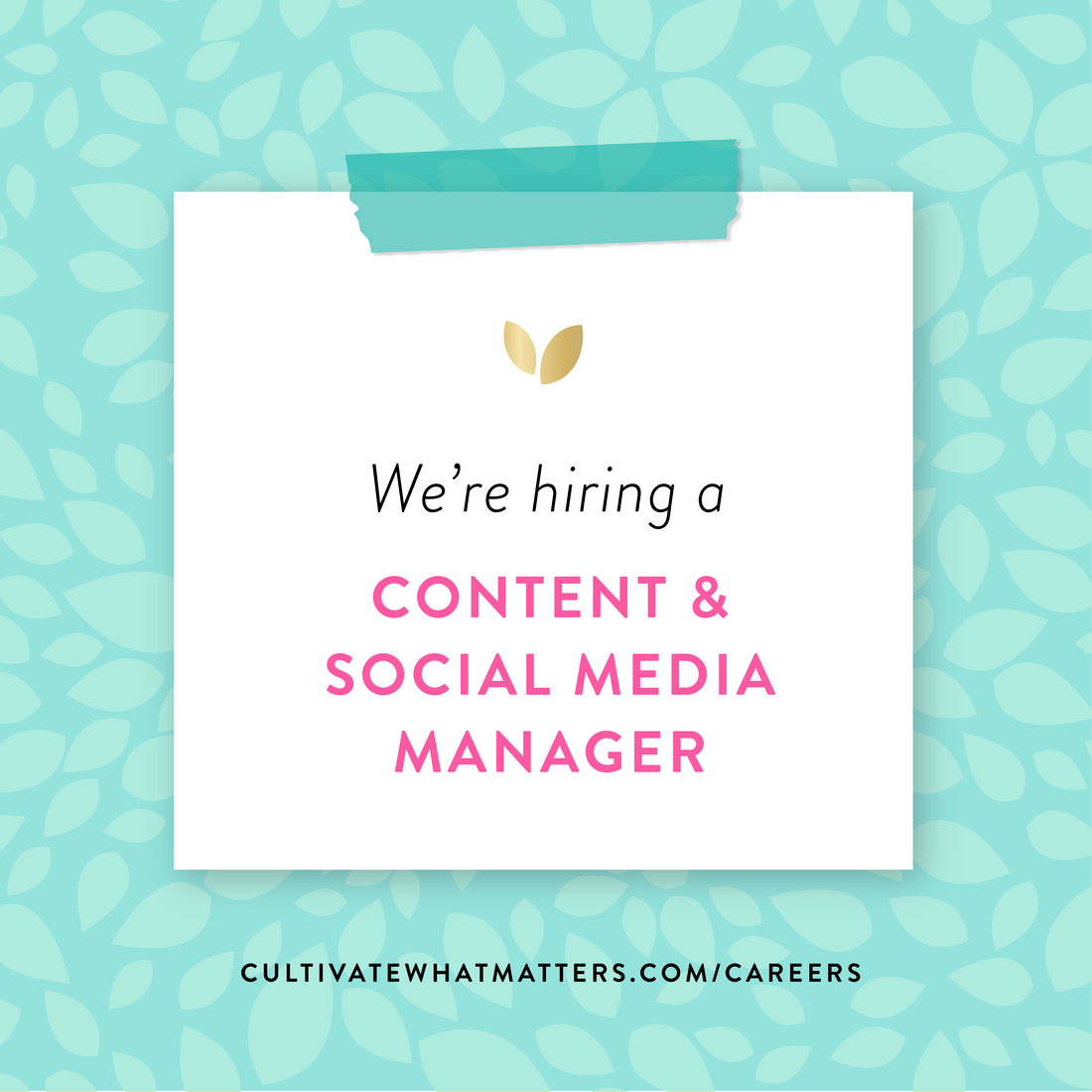 We're Growing! Join the Cultivate Team