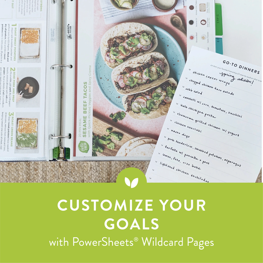 Customize Your Goals with PowerSheets® Wildcard Pages