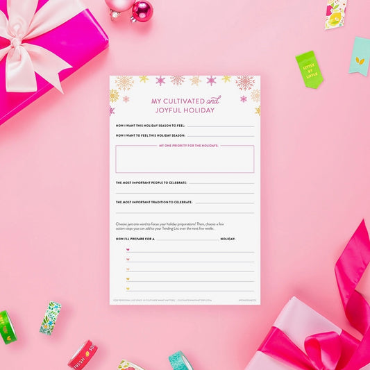 Simple Holiday Planning Worksheet for a Joyful and Stress-Free Holiday