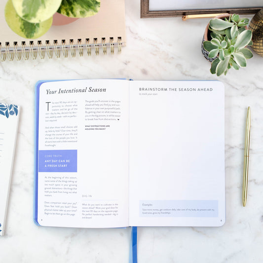 Fresh Start Daily Goal Planner® | Undated (Hydrangea Casebound)