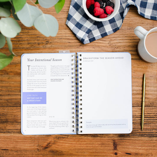 Fresh Start Daily Goal Planner® | Undated (Hydrangea Spiral)