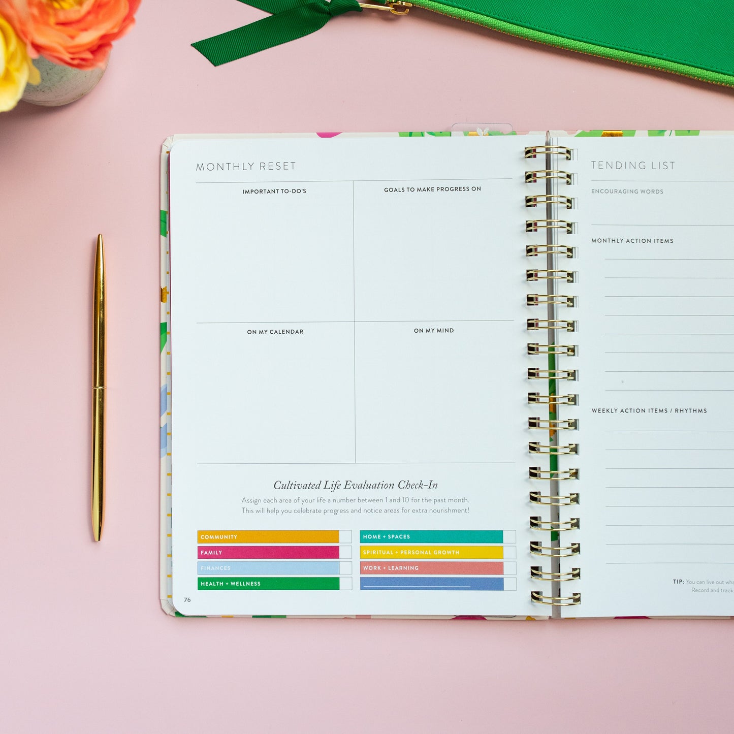 Fresh Start Weekly Goal Planner | Bold Blooms