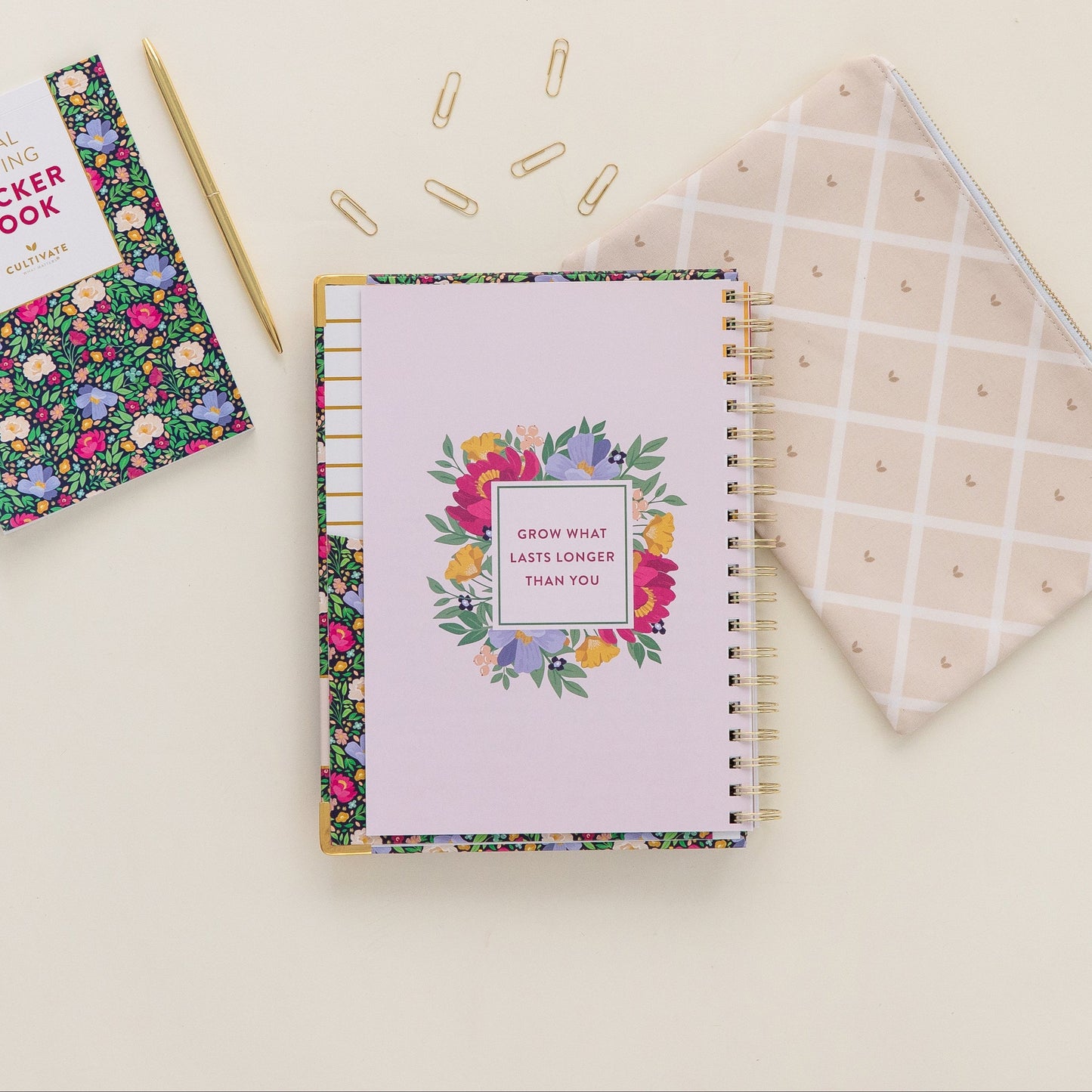 2026 One-Year PowerSheets® Goal Planner | Navy Blooms