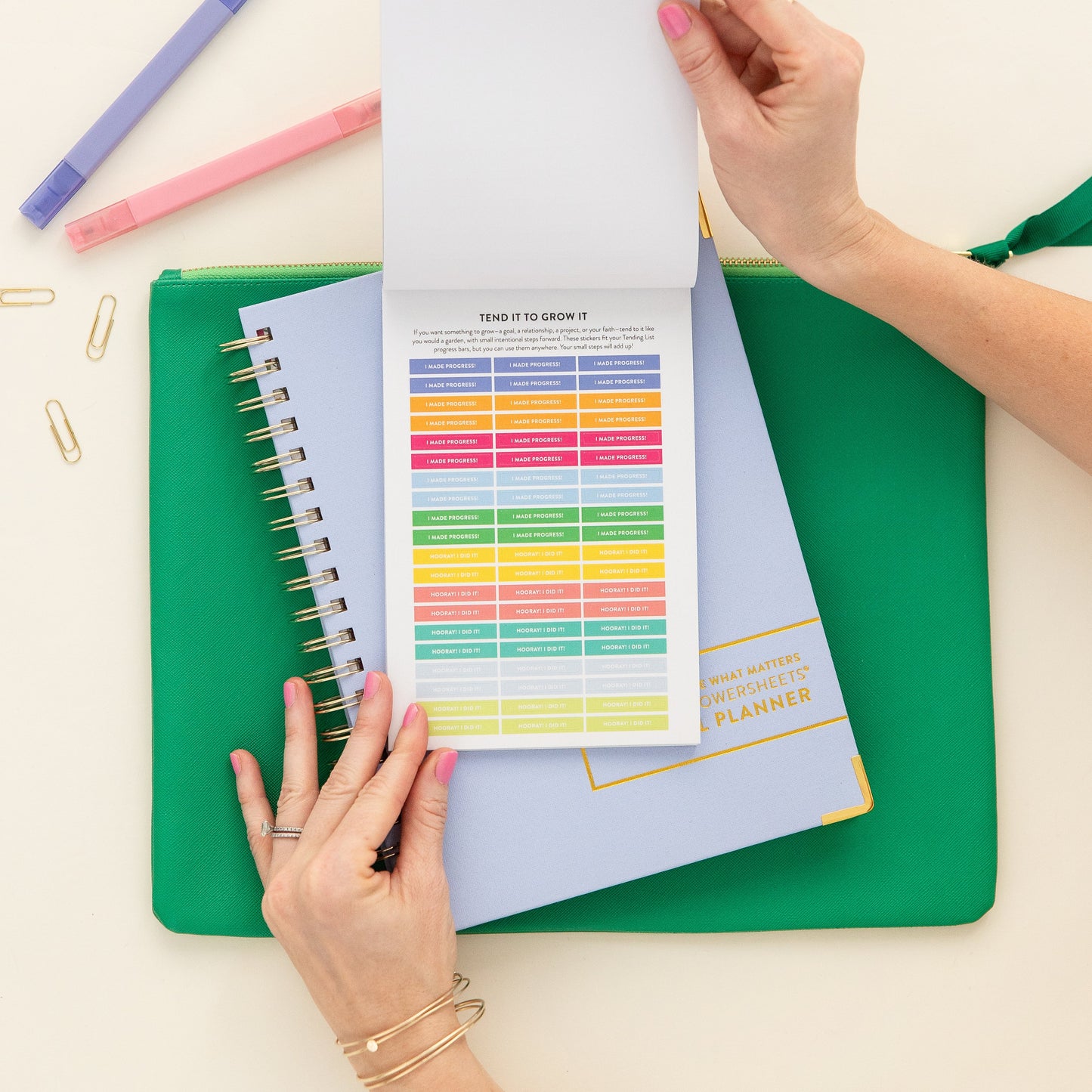 Goal Setting Sticker Book | Navy Blooms