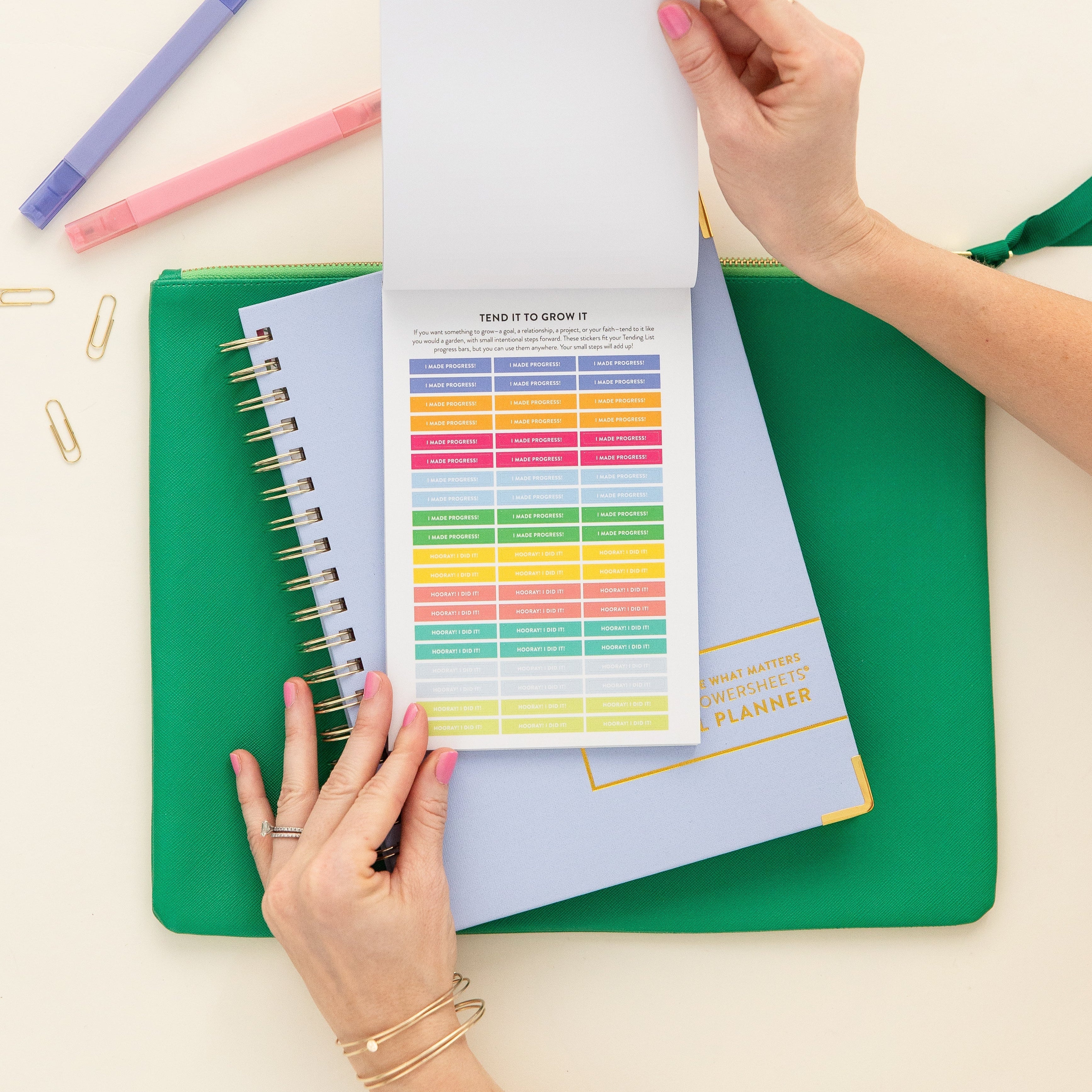 Goal Setting Sticker Book | Navy Blooms