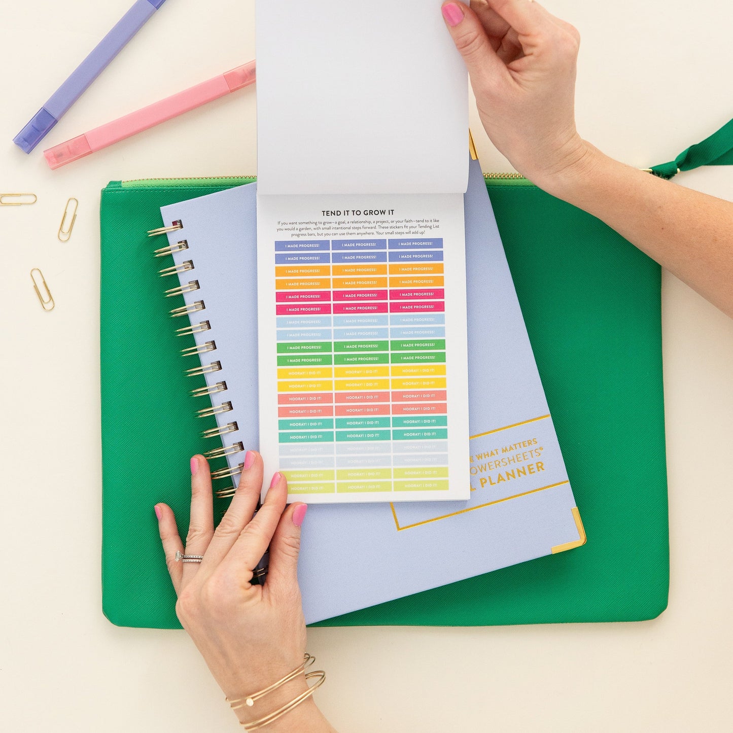 Goal Setting Sticker Book | Navy Blooms