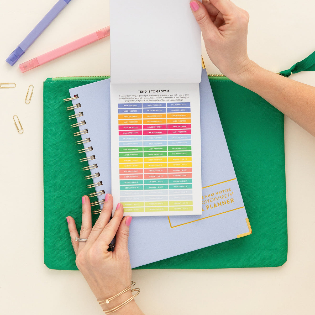 Goal Setting Sticker Book | Navy Blooms