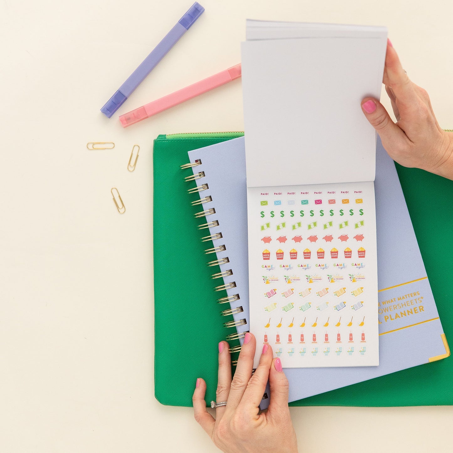 Goal Setting Sticker Book | Navy Blooms