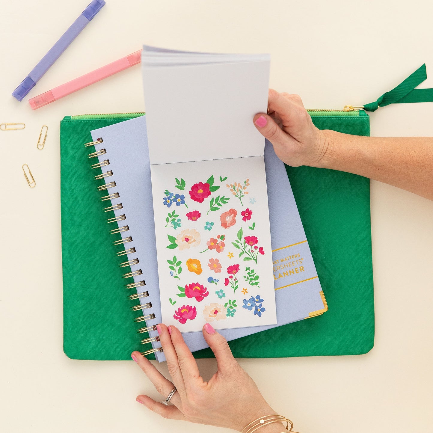 Goal Setting Sticker Book | Navy Blooms