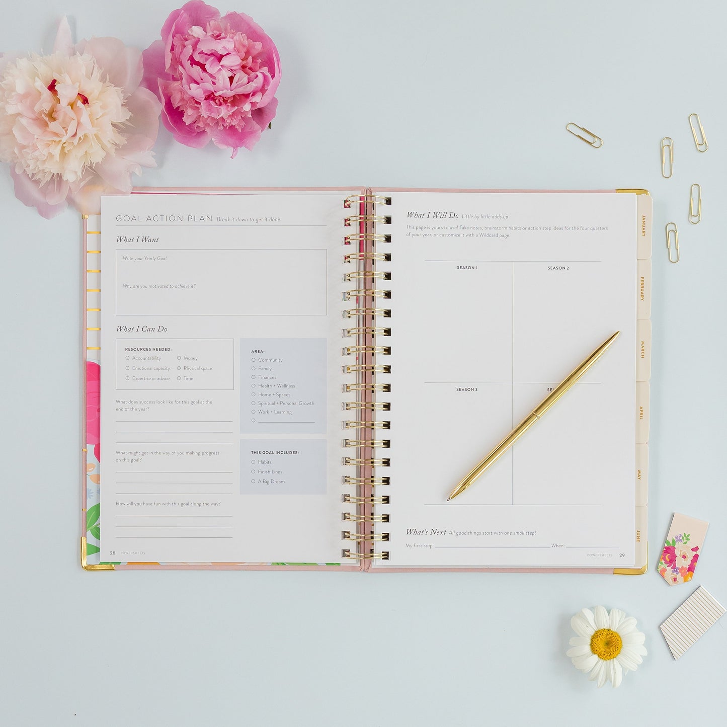 One-Year PowerSheets® Goal Planner | Blossom