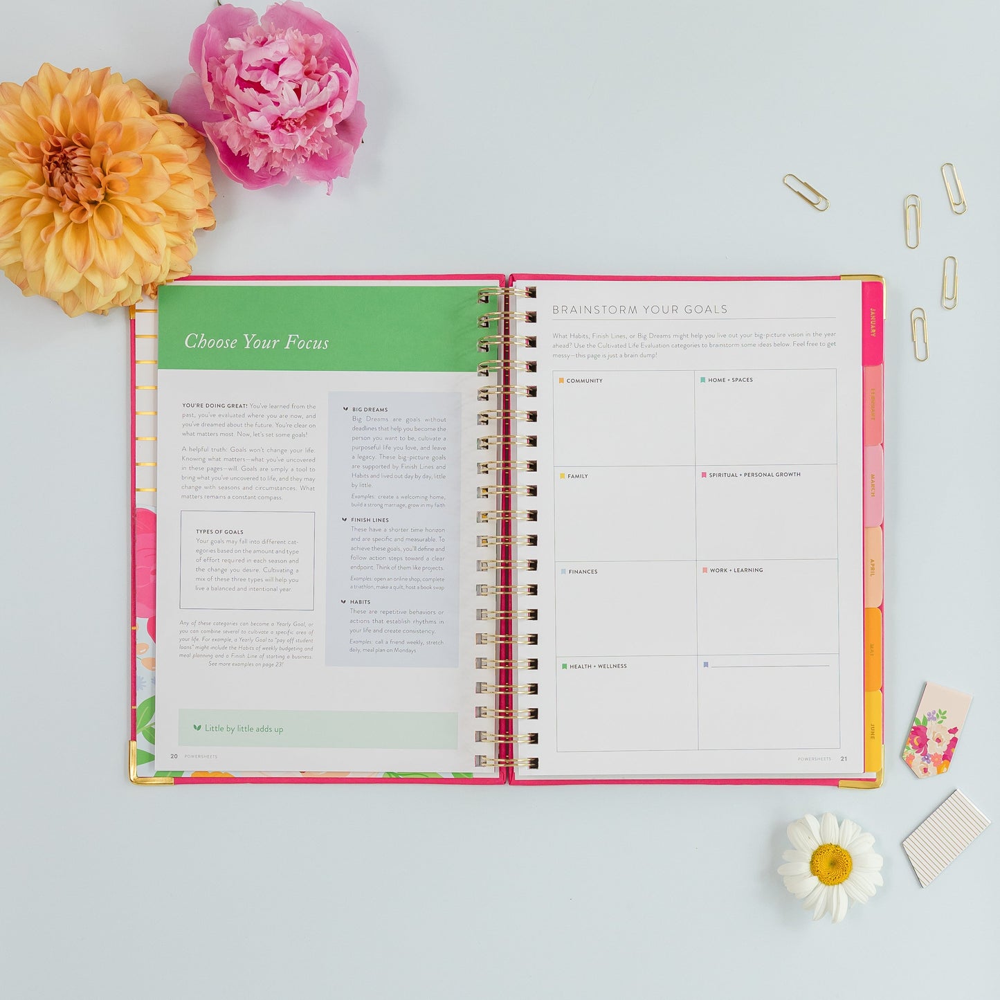 One-Year PowerSheets® Goal Planner | Peony