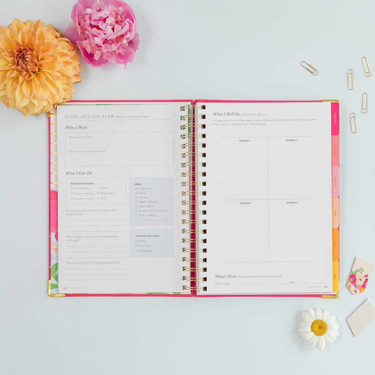 One-Year PowerSheets® Goal Planner | Peony