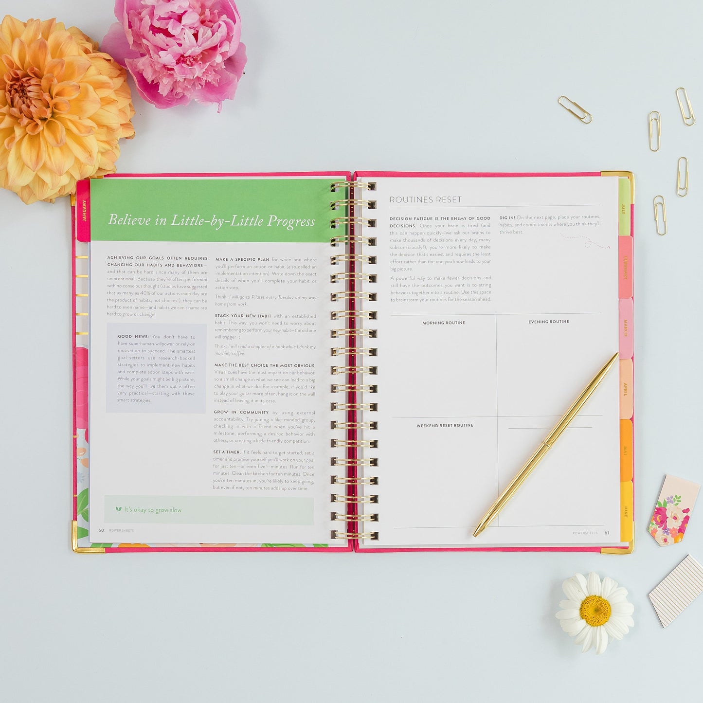 One-Year PowerSheets® Goal Planner | Peony