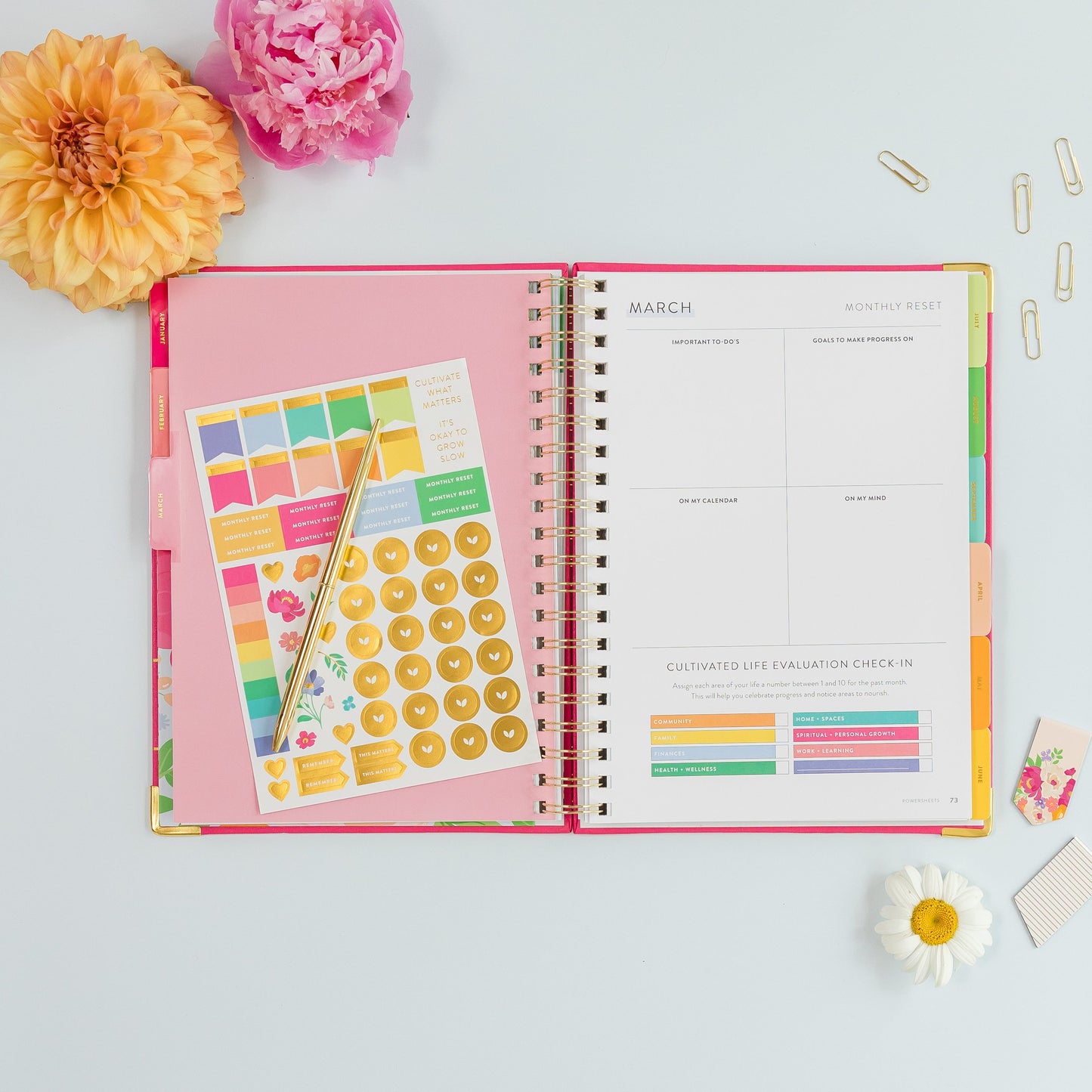 One-Year PowerSheets® Goal Planner | Peony