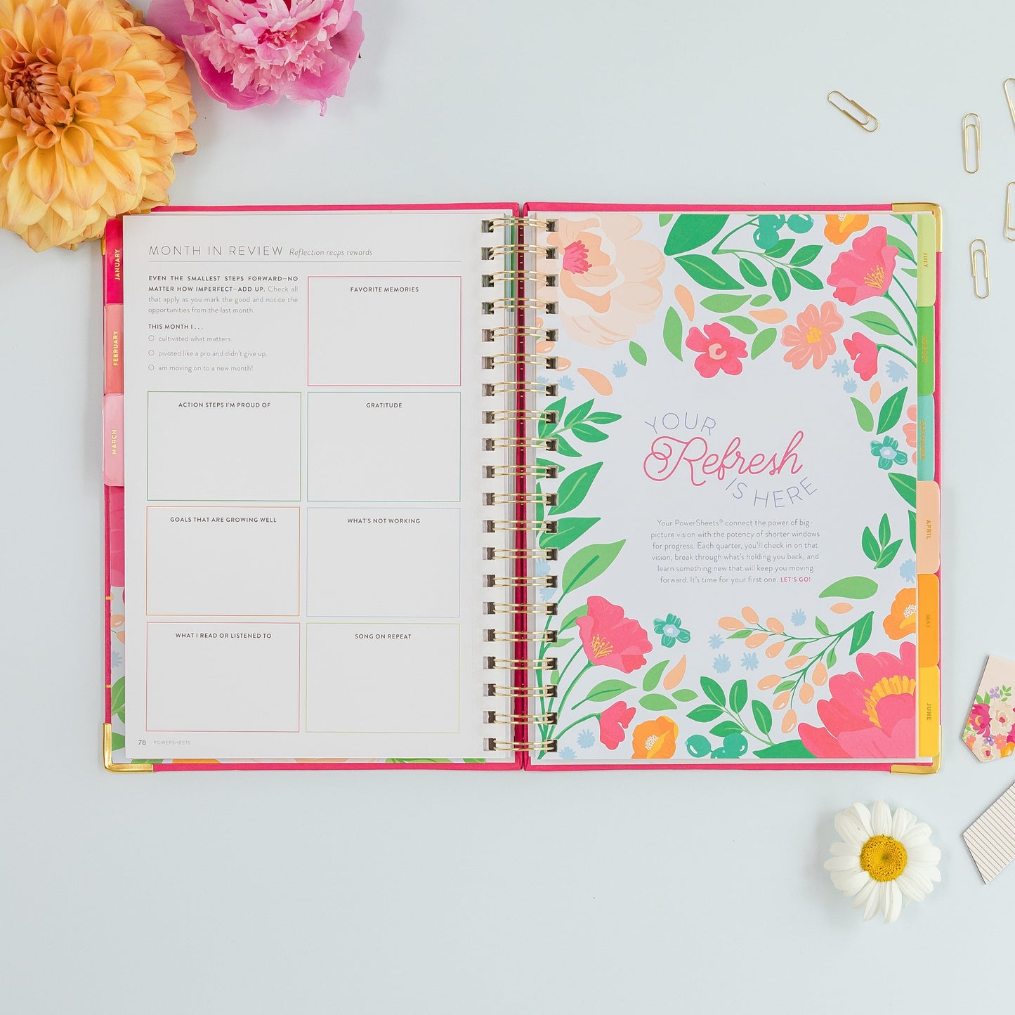 One-Year PowerSheets® Goal Planner | Peony