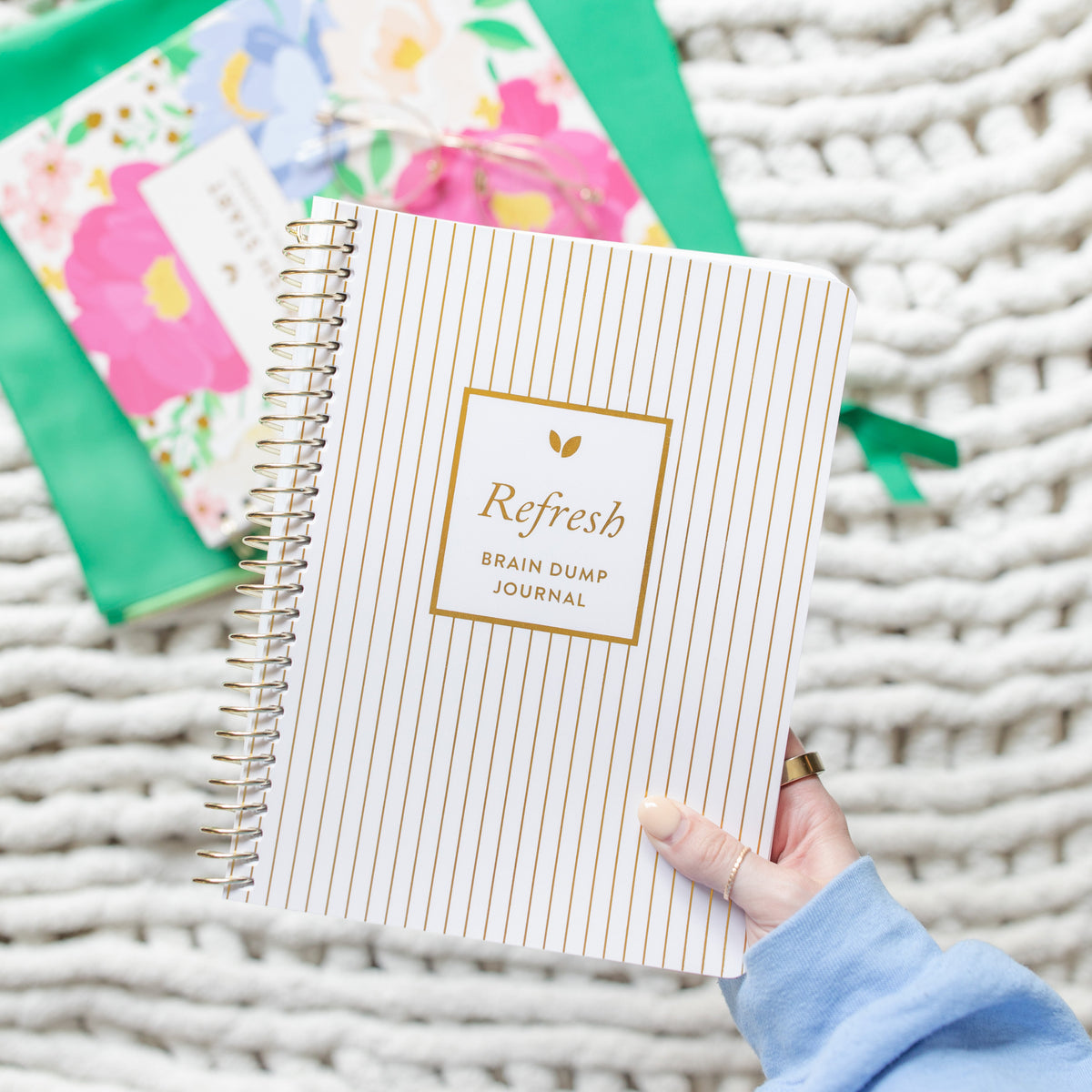 Refresh Brain Dump Journal | Gold Stripes