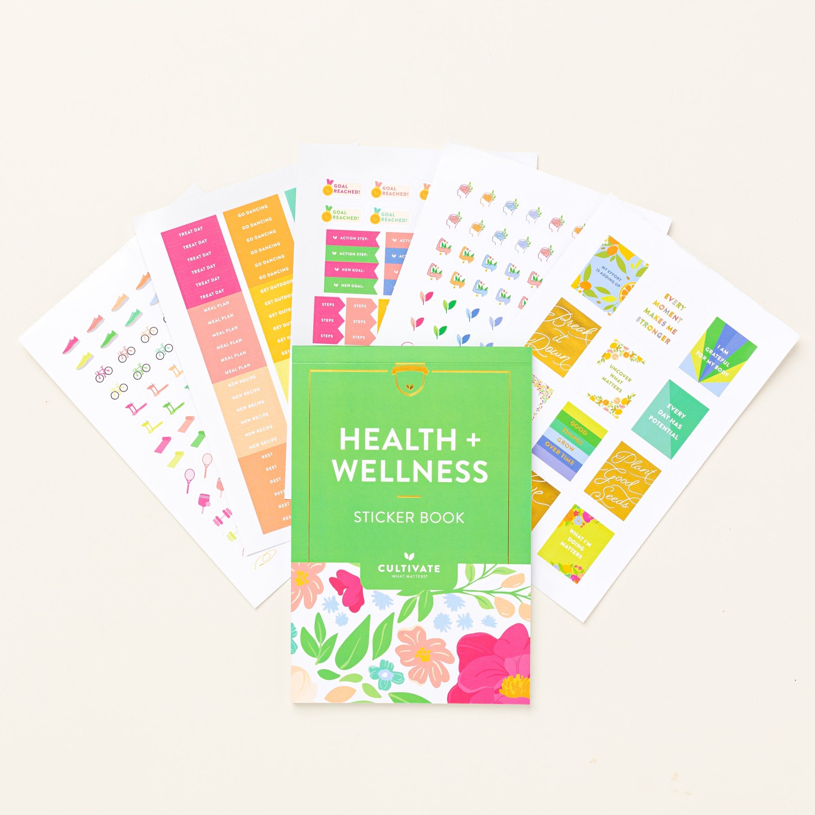 Simple Health Sticker Health & Wellness Sticker Book – Cultivate