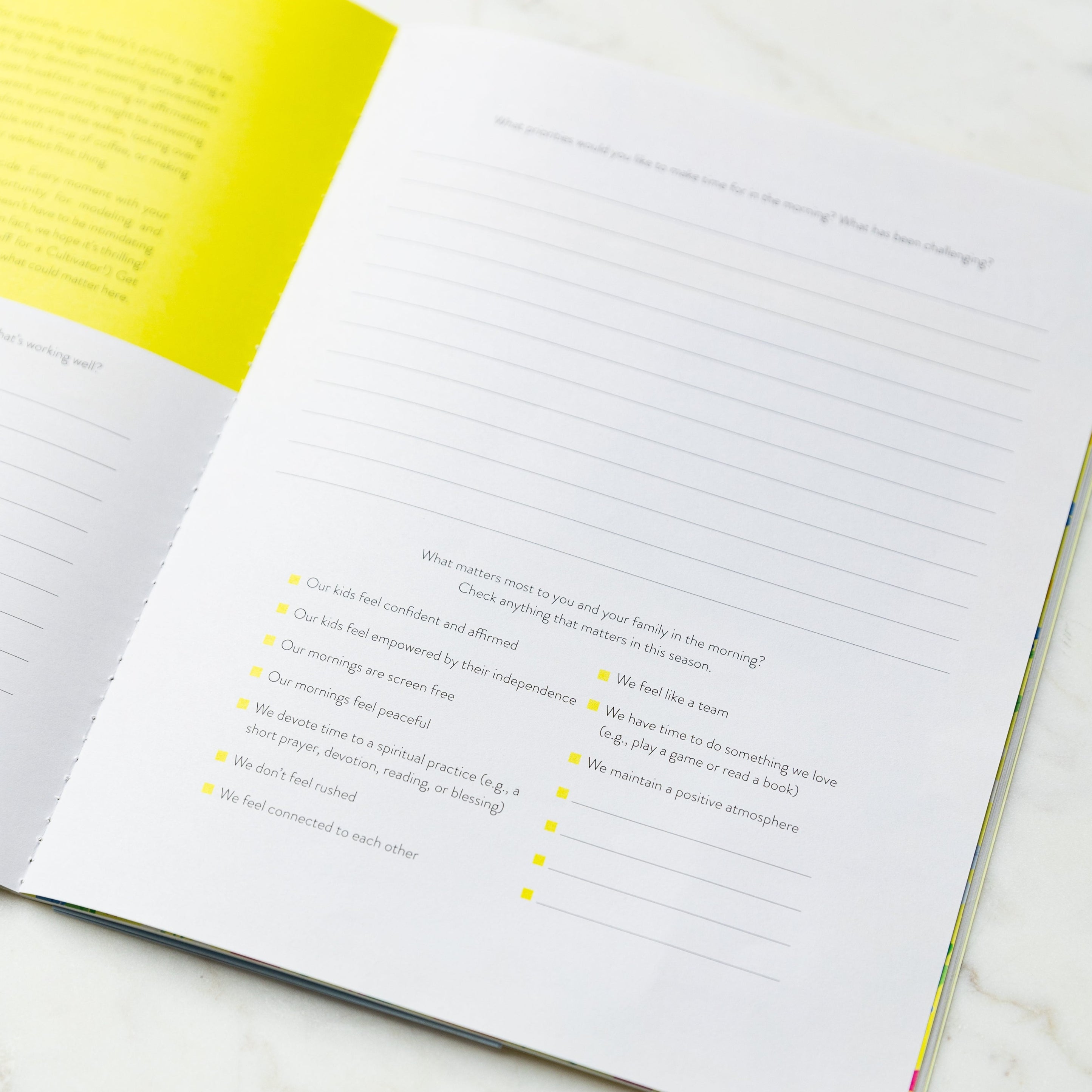 Family Morning Routine Workbook – Cultivate