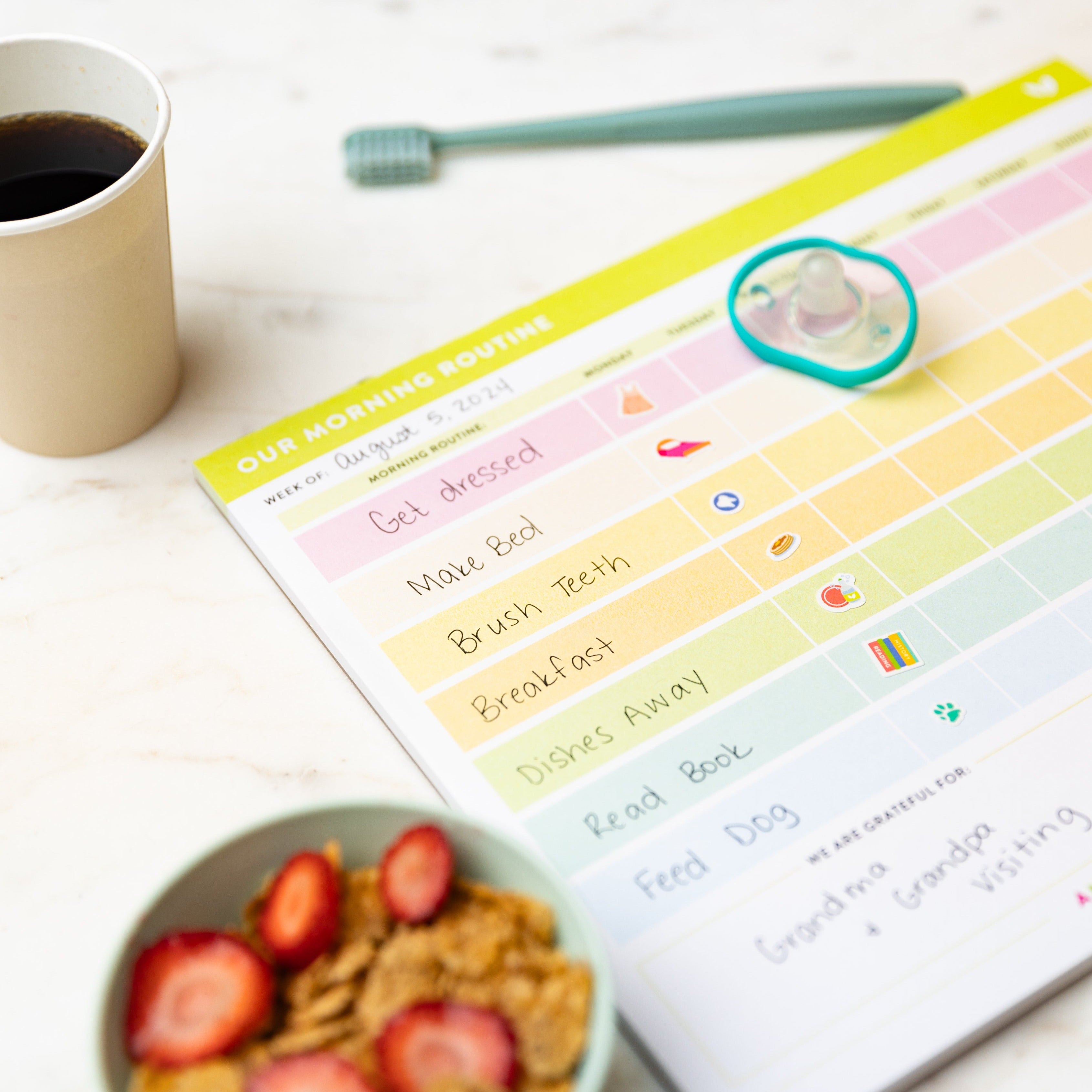 Family Morning Routine Notepad – Cultivate