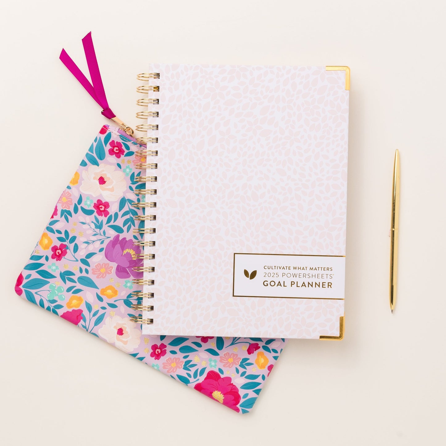 2025 One-Year PowerSheets® Goal Planner | Petal Confetti