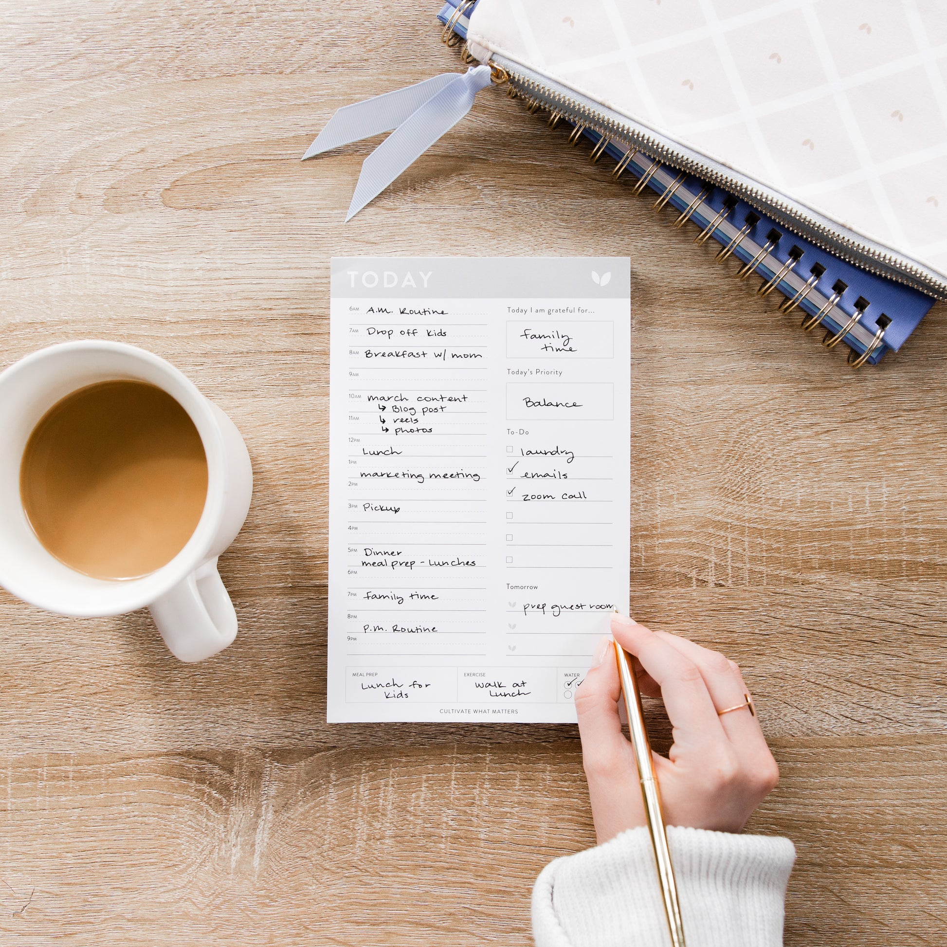 Daily Planner Notepad | Classic Gray – Cultivate