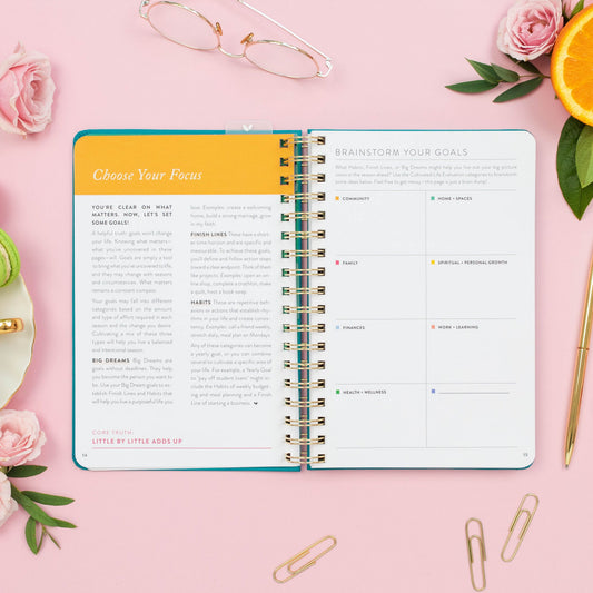 Fresh Start Daily Planner | Undated (Ivy Spiral)