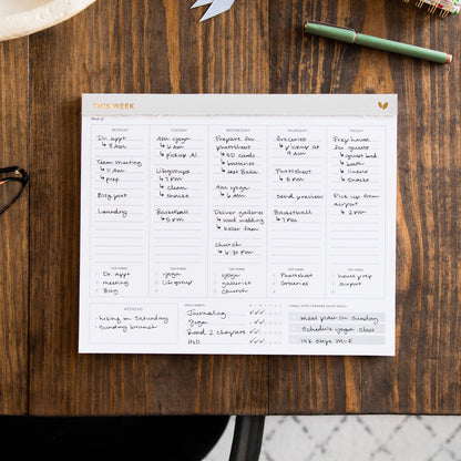 Intentional Weekly Planner Notepad