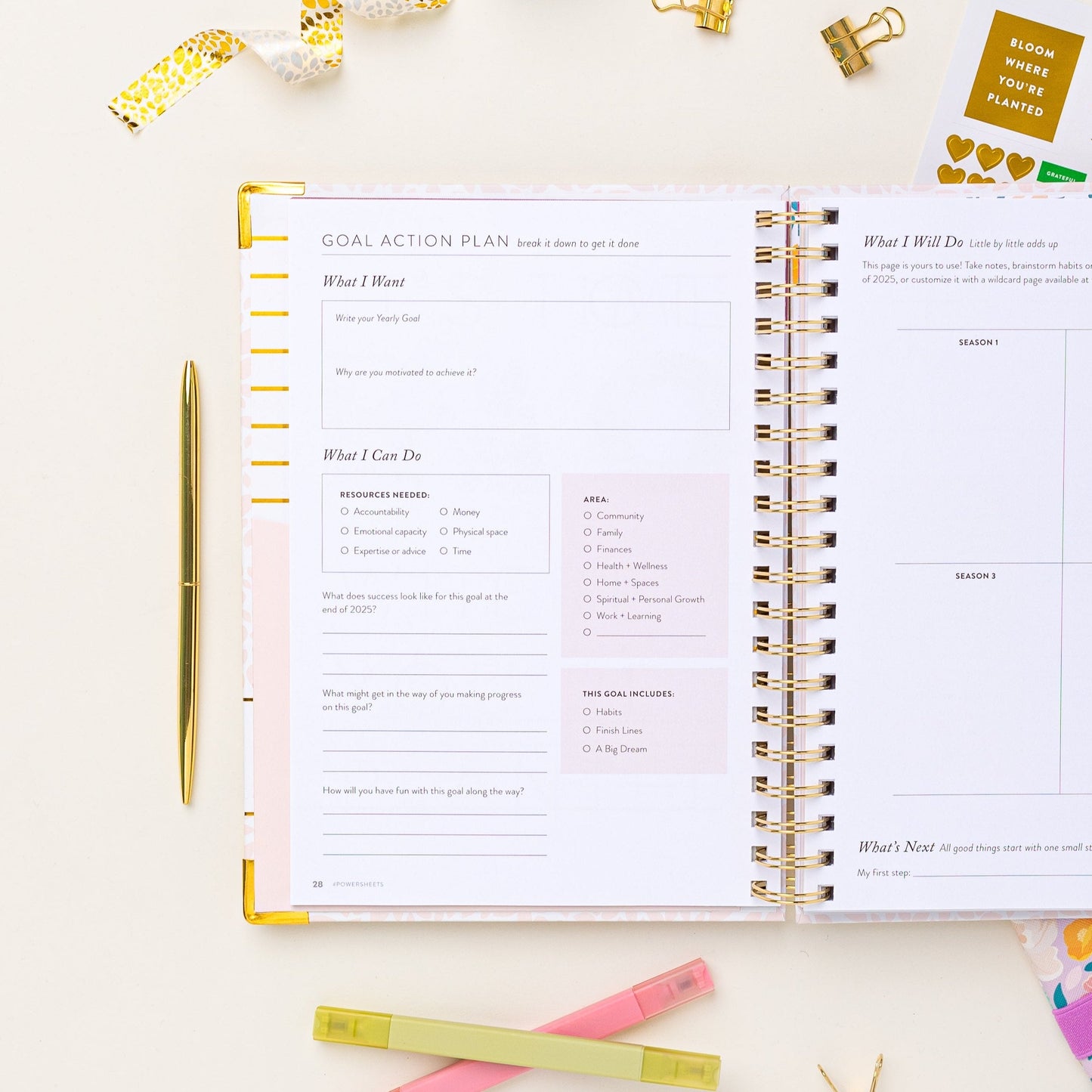 2025 One-Year PowerSheets® Goal Planner | Aloe