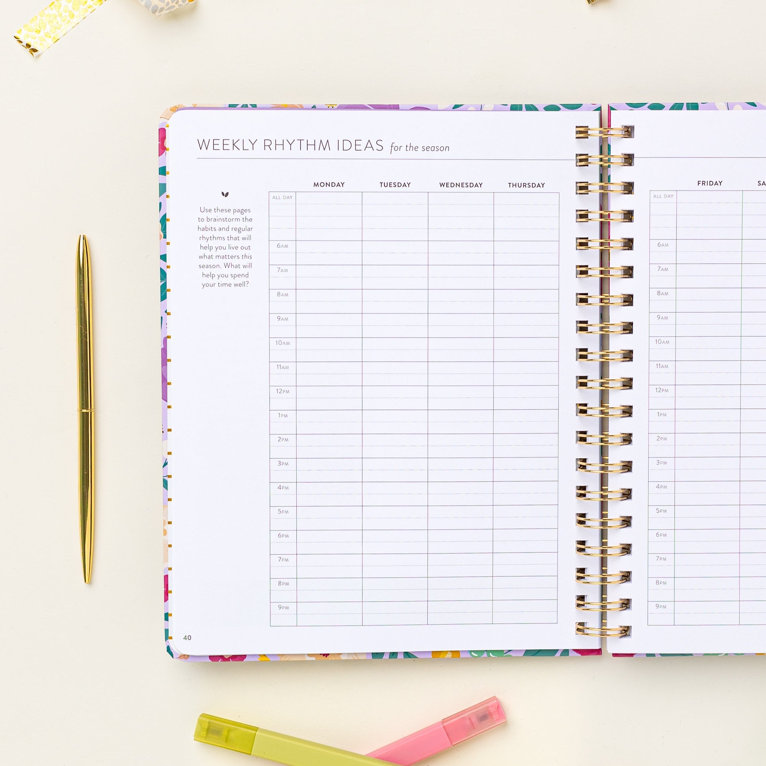 Fresh Start Weekly Goal Planner | Aloe