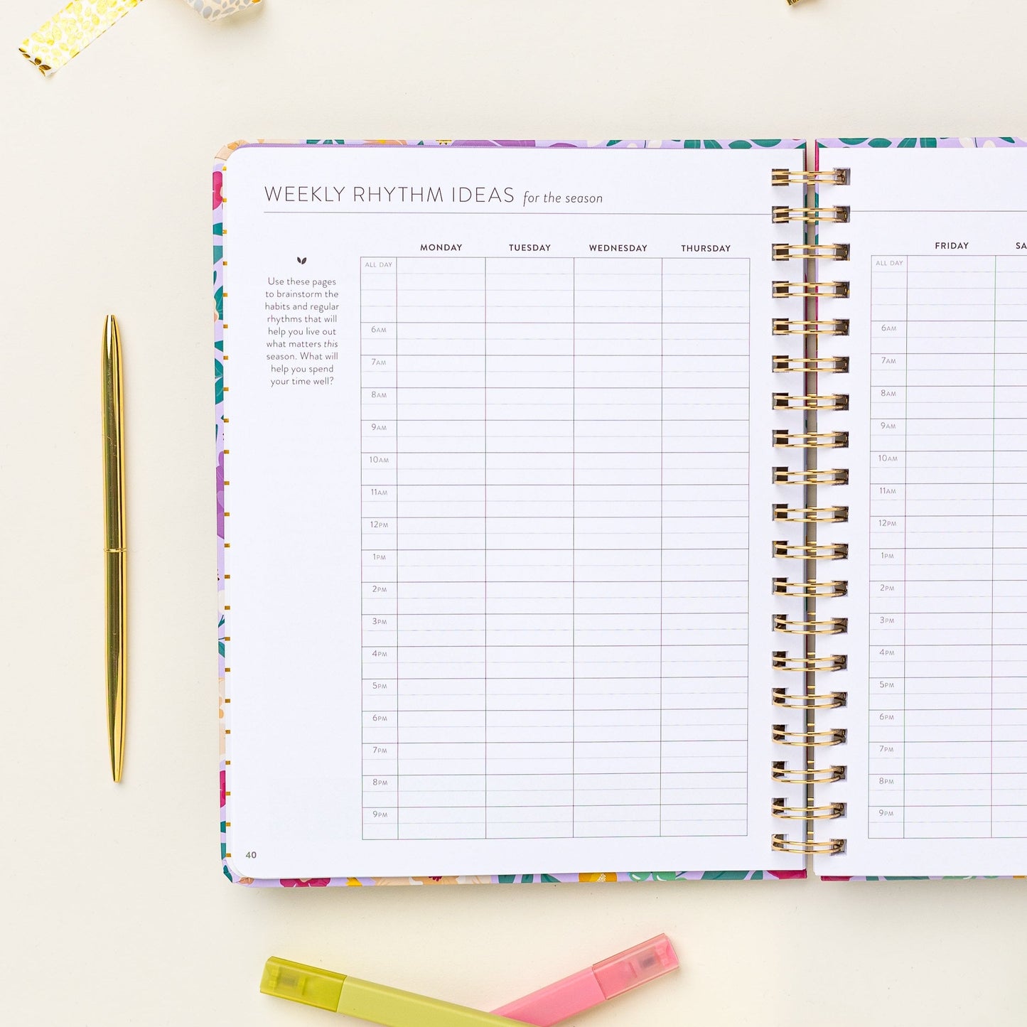 Fresh Start Weekly Goal Planner | Aloe