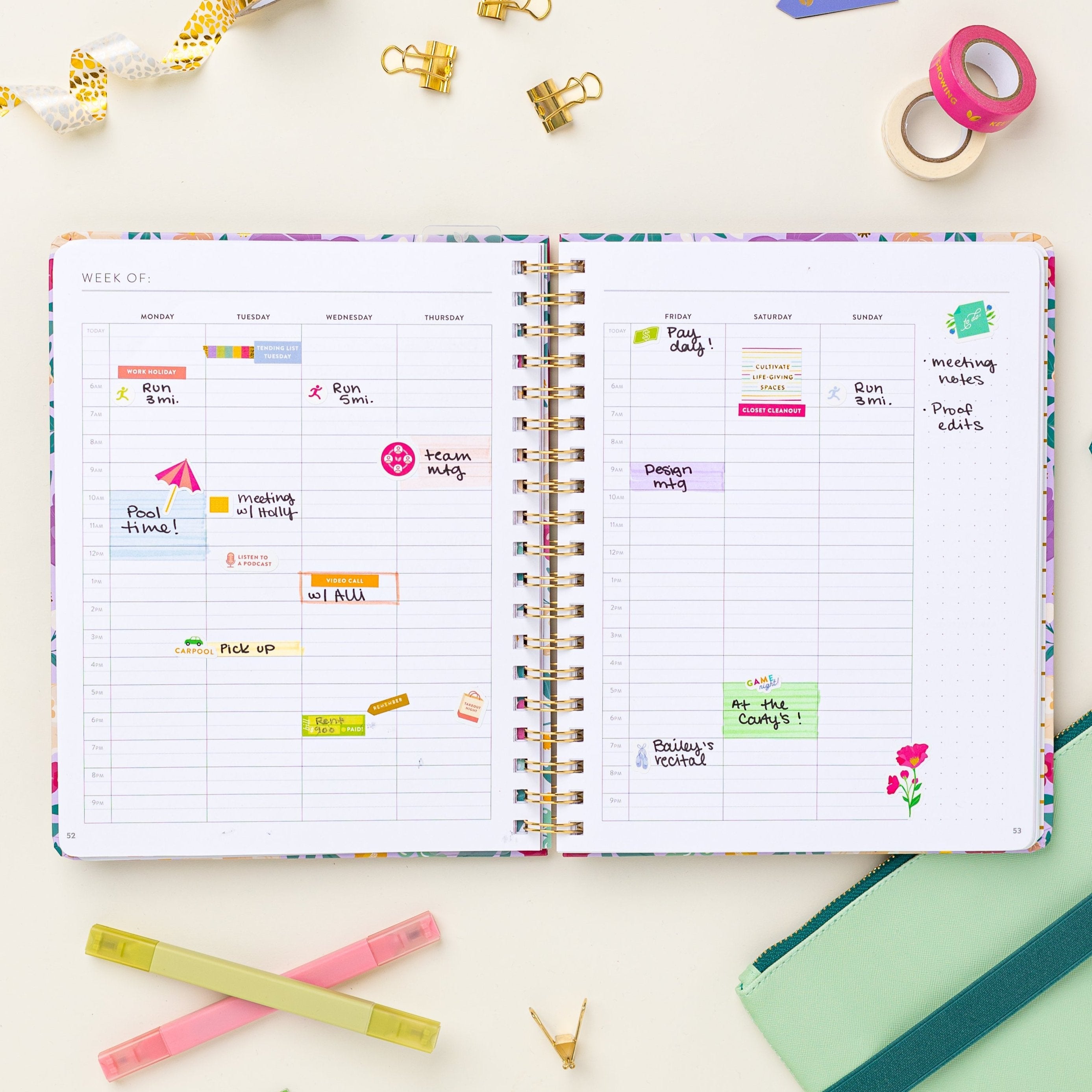 Fresh Start Weekly Goal Planner | Aloe