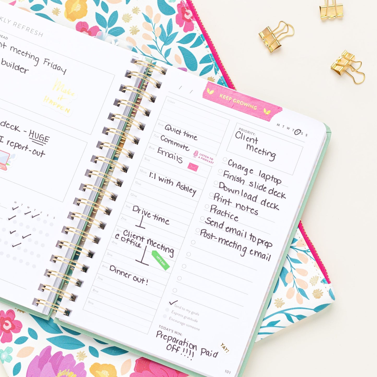 Fresh Start Daily Goal Planner® | Lilac Blooms