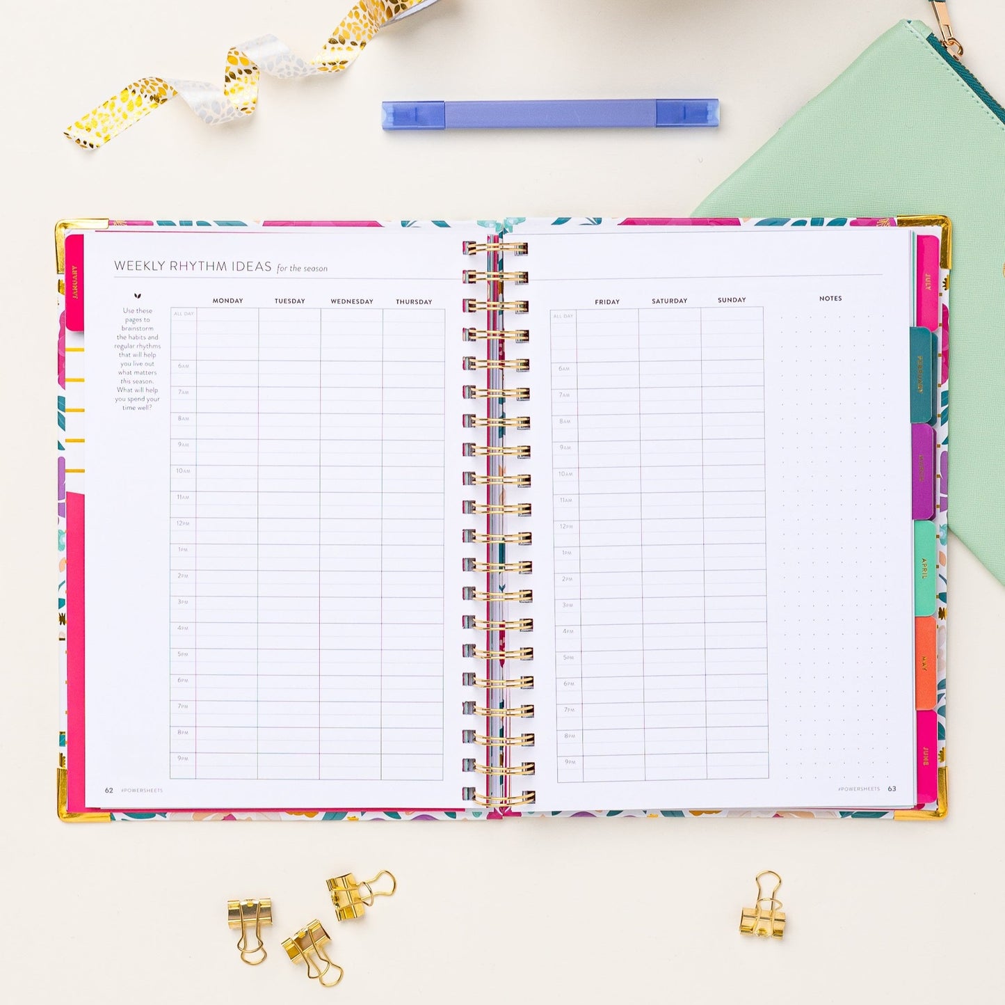 2025 One-Year PowerSheets® Goal Planner | Petal Confetti