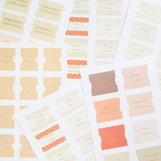 Neutral Planner Tabs Pack