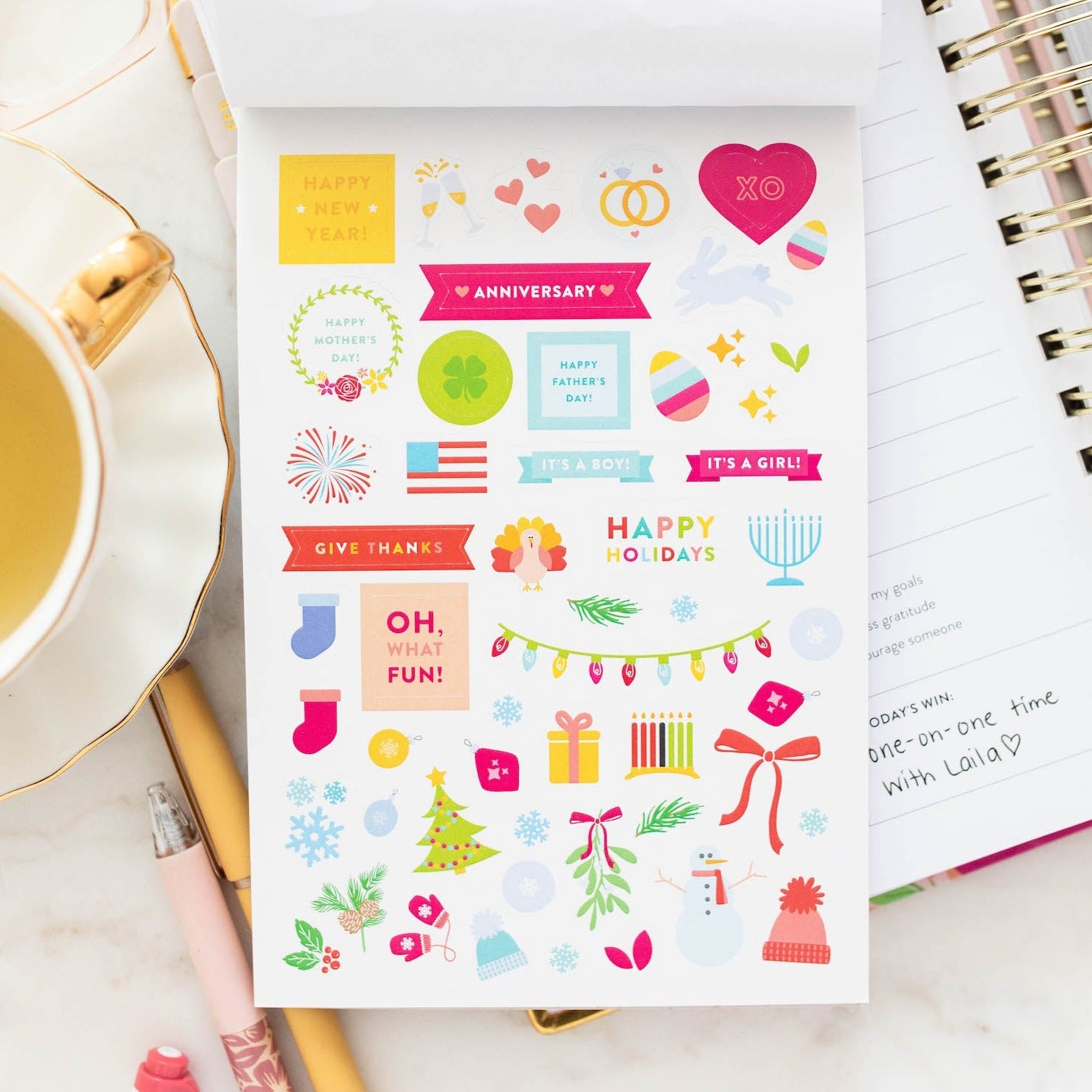 bloom daily planners Holiday Planner Stickers, Over 250 Stickers 