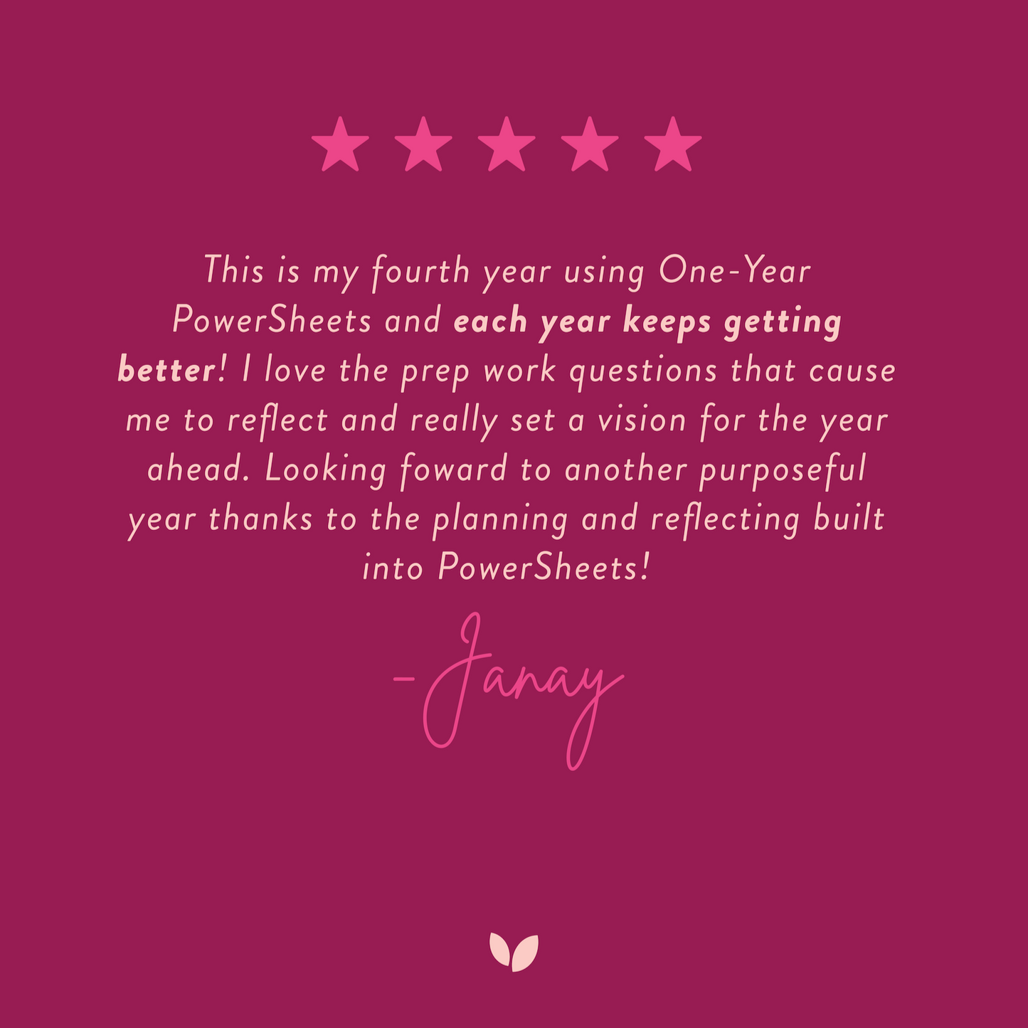 2026 One-Year PowerSheets® Goal Planner | Berry