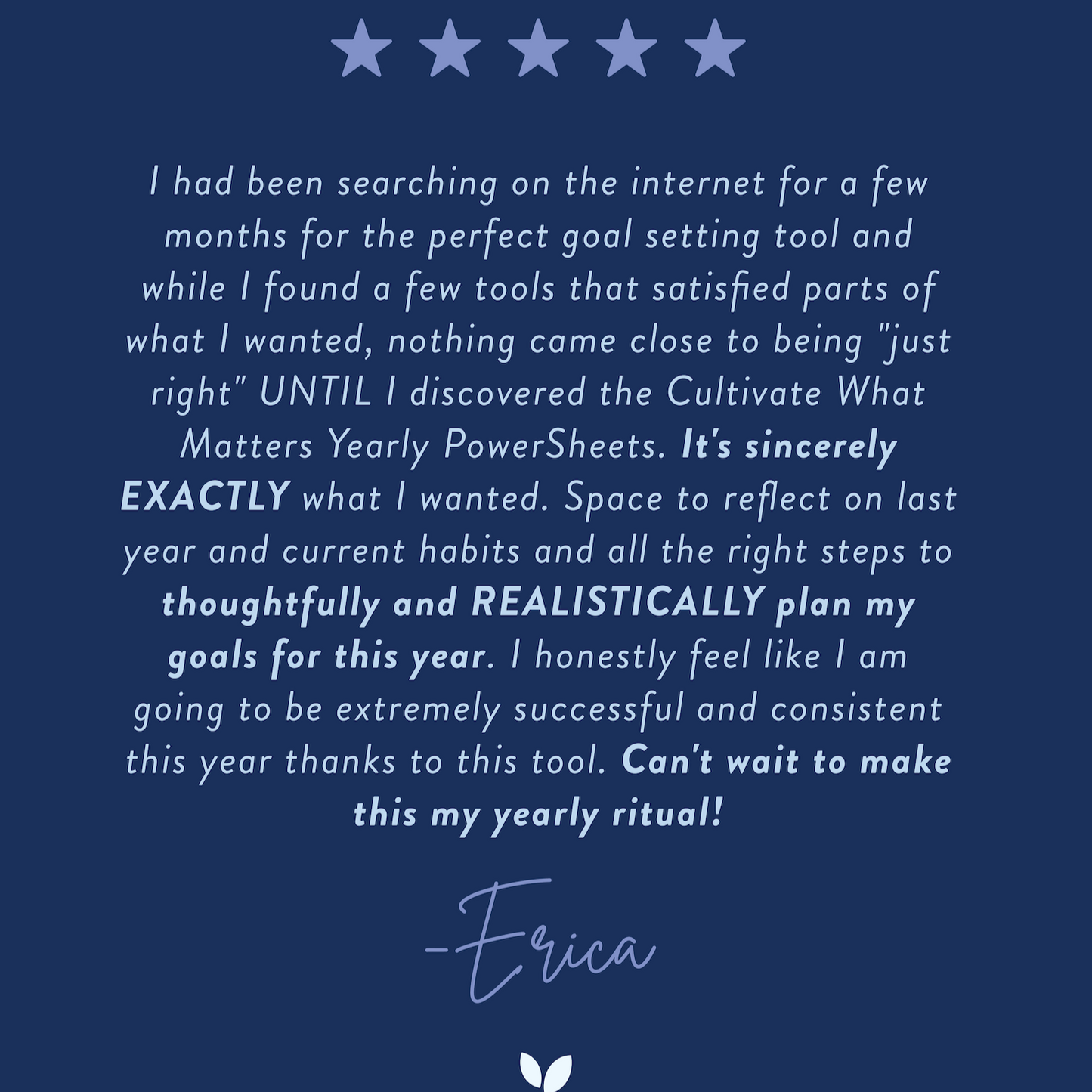 2026 One-Year PowerSheets® Goal Planner | Navy Blooms