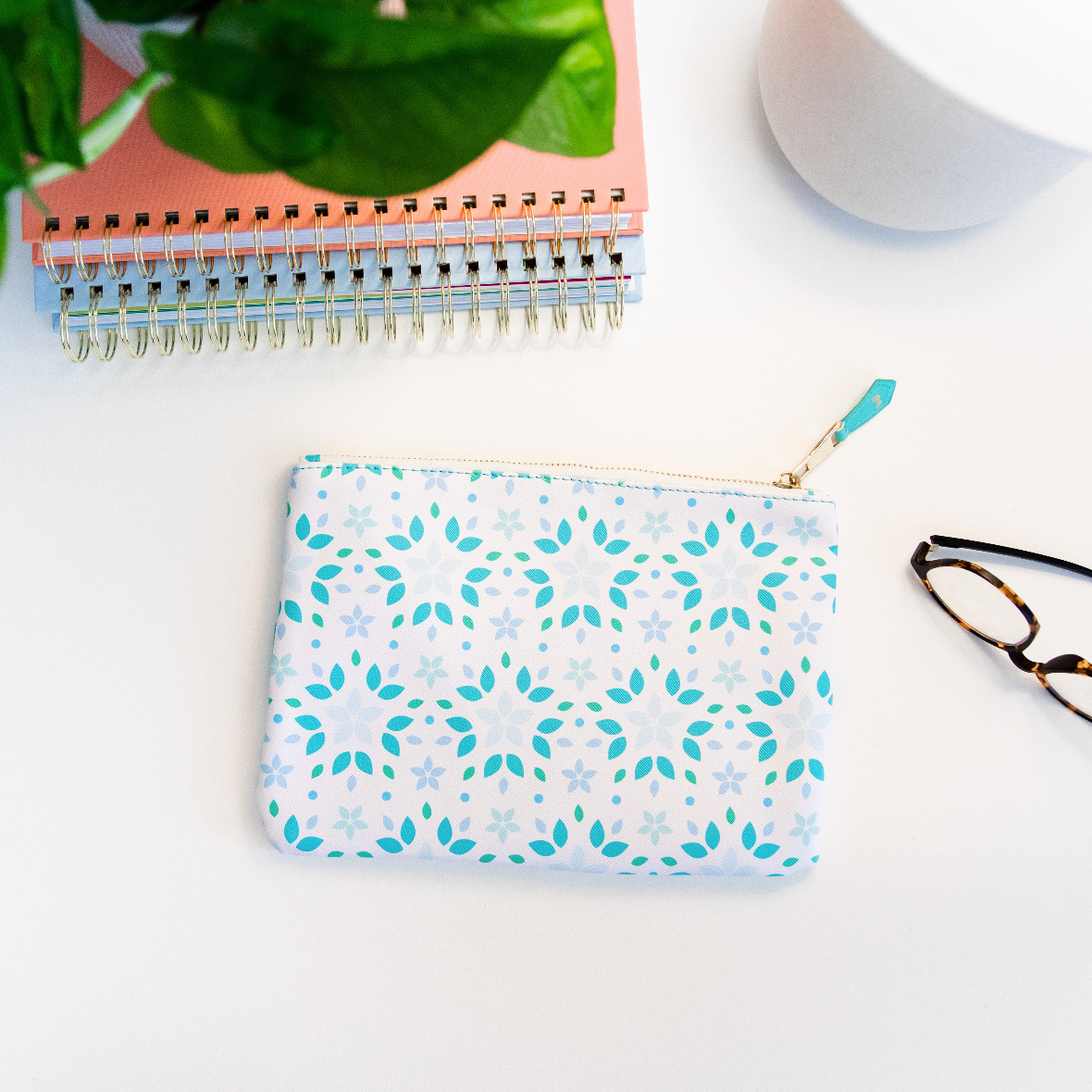 Accessory Pouch | Teal Tile