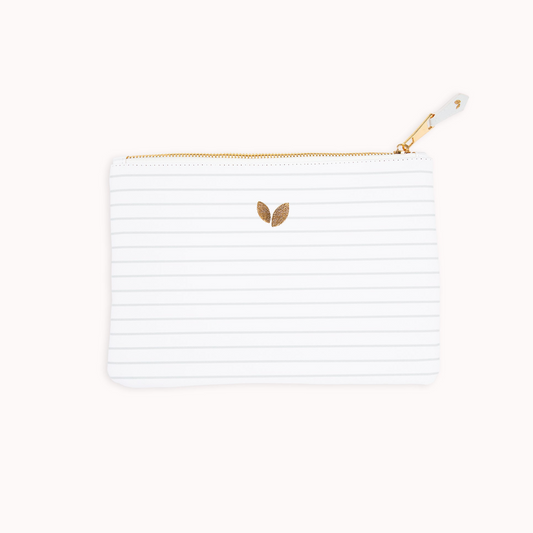 Accessory Pouch | Classic Gray Stripe