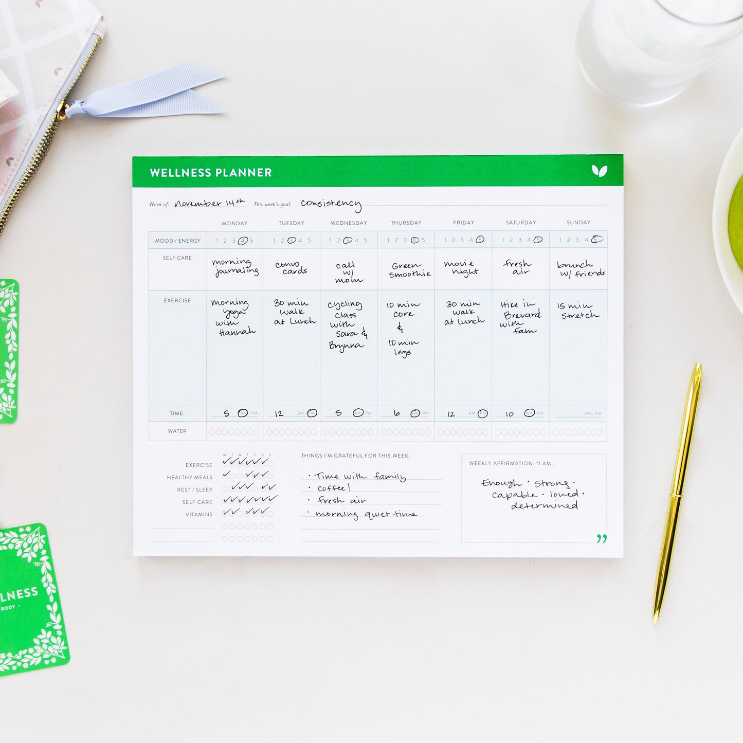 Wellness Planner Notepad