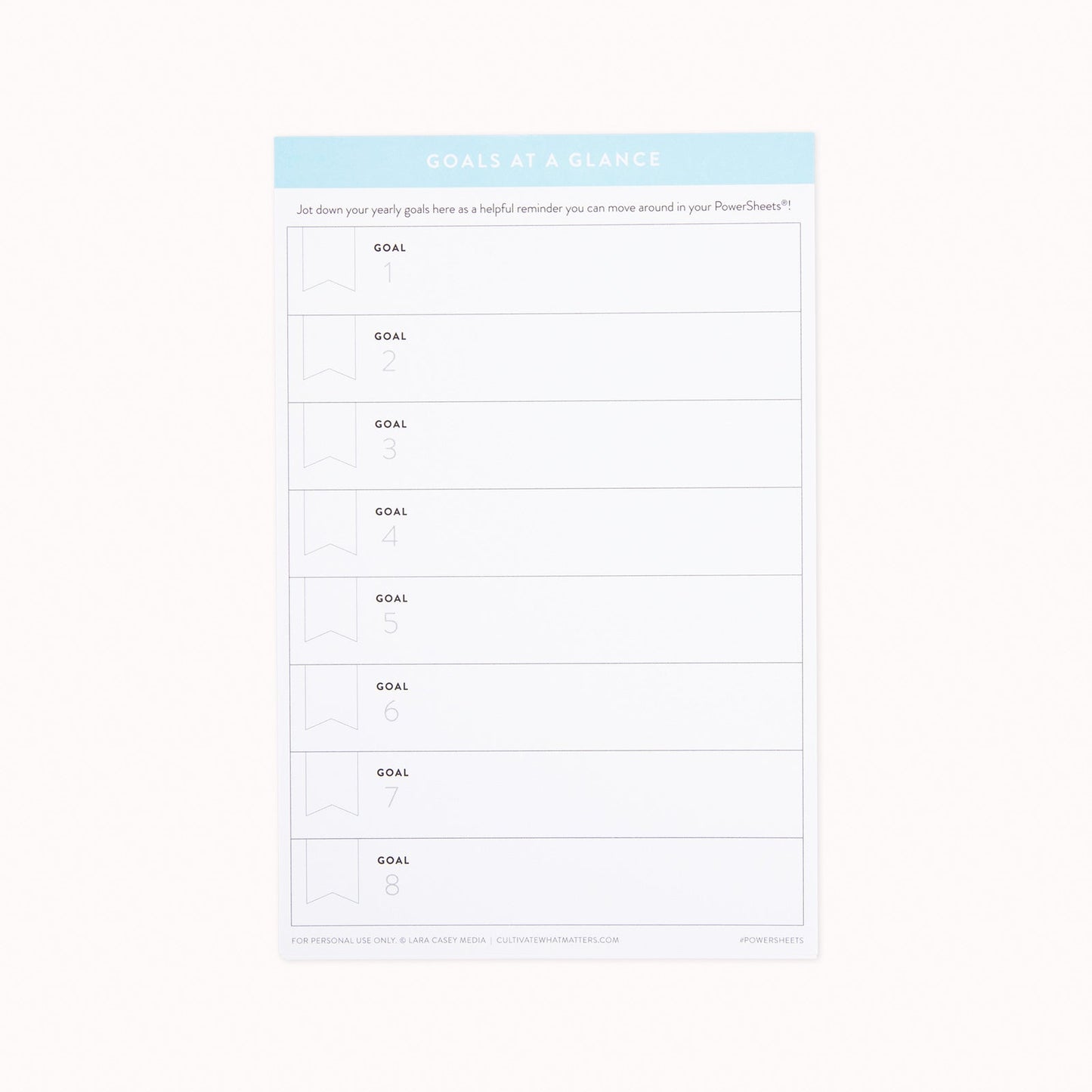 2022 PowerSheets - Cultivate What Matters - Everyday Essentials Wildcard Page Pack - Goal Setting
