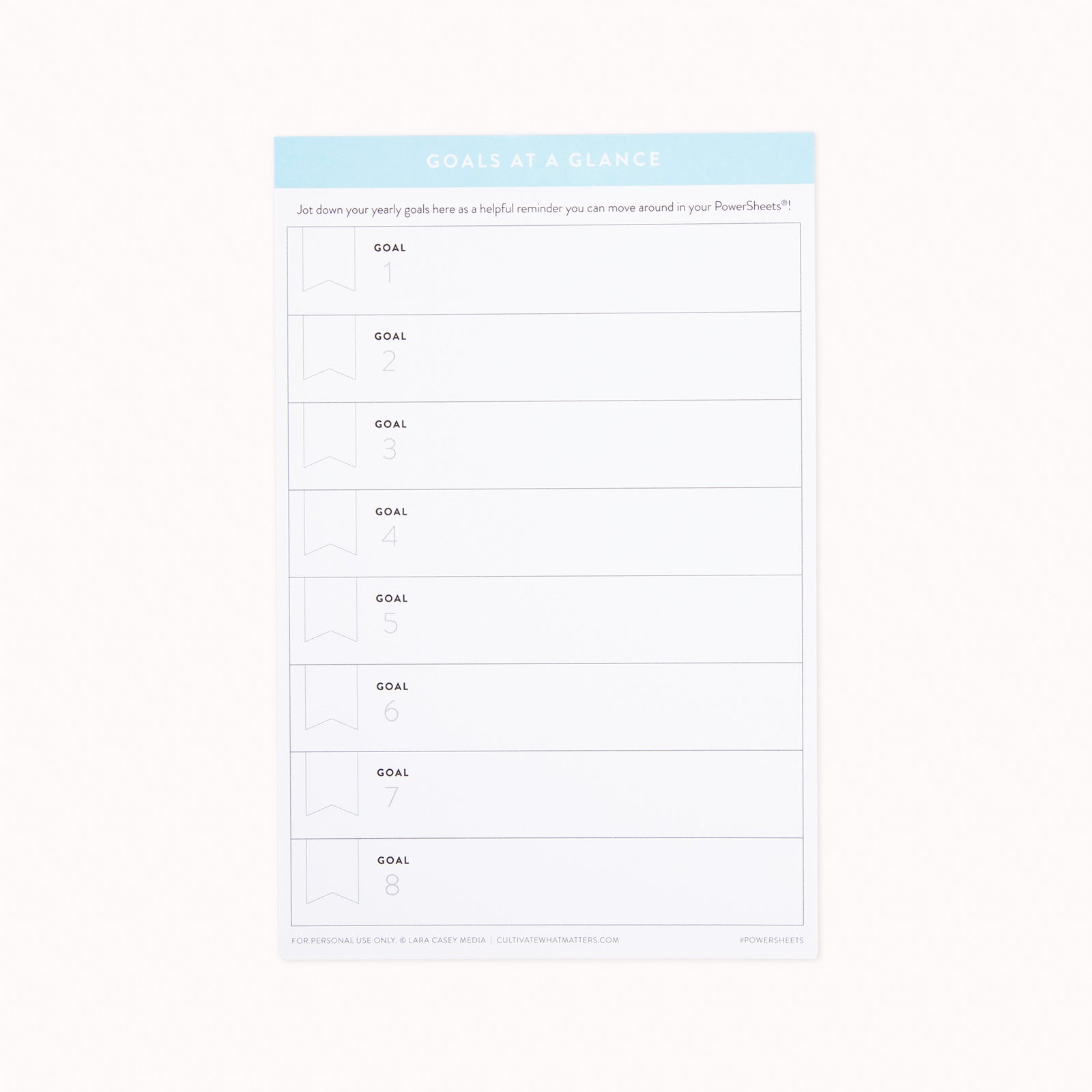 2022 PowerSheets - Cultivate What Matters - Everyday Essentials Wildcard Page Pack - Goal Setting